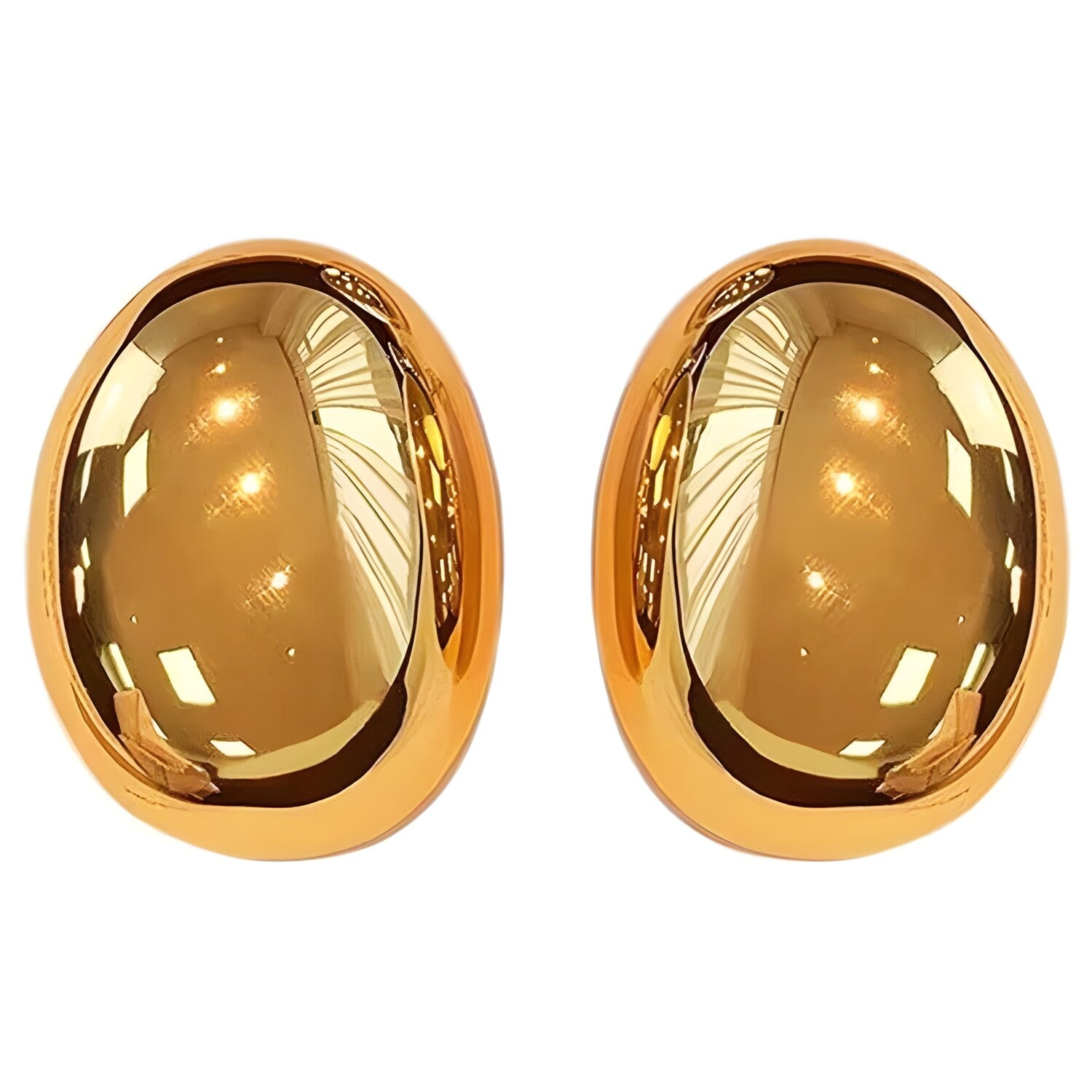Naušnice Retro Oval - Zlatna KP29333