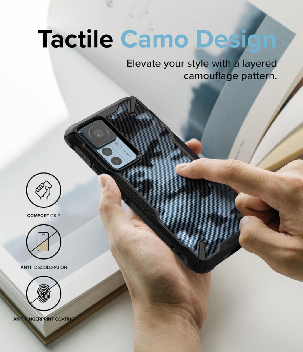 Ringke Fusion X maska za Xiaomi 12T/12T Pro Camo Black