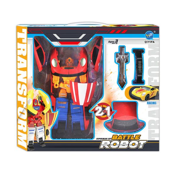 Robot Transform Battle Car – automobil i robot u jednom Zelena