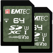 SDXC memorijska kartica Emtec Rugged Outdoor 64 GB klasa 10 / UHS-1 U3 pakiranje od 2 komada