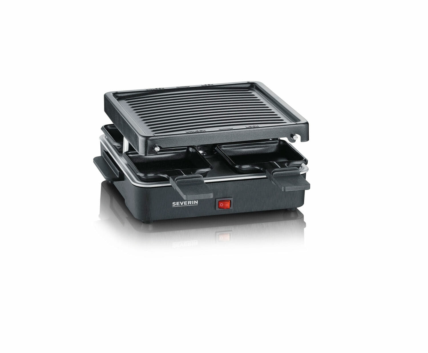 Severin Raclette Party Grill s 4 mini tava, RG 2370