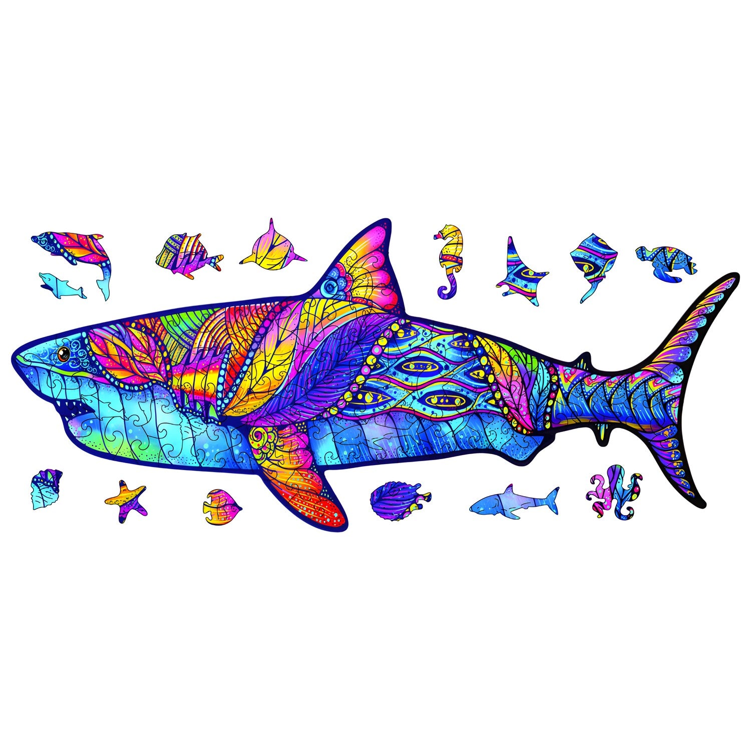 Drvene puzzle - Shark / L KP21844