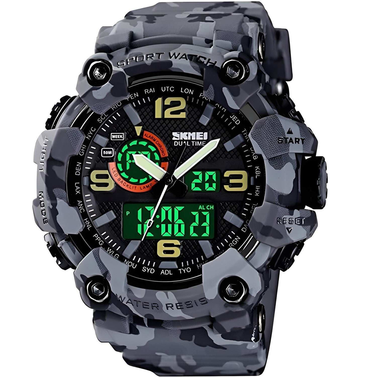 SKMEI DX-23748 sat - Siva / kamuflažna KP23748