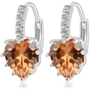 Naušnice Silver Heart - Žuta KP1558