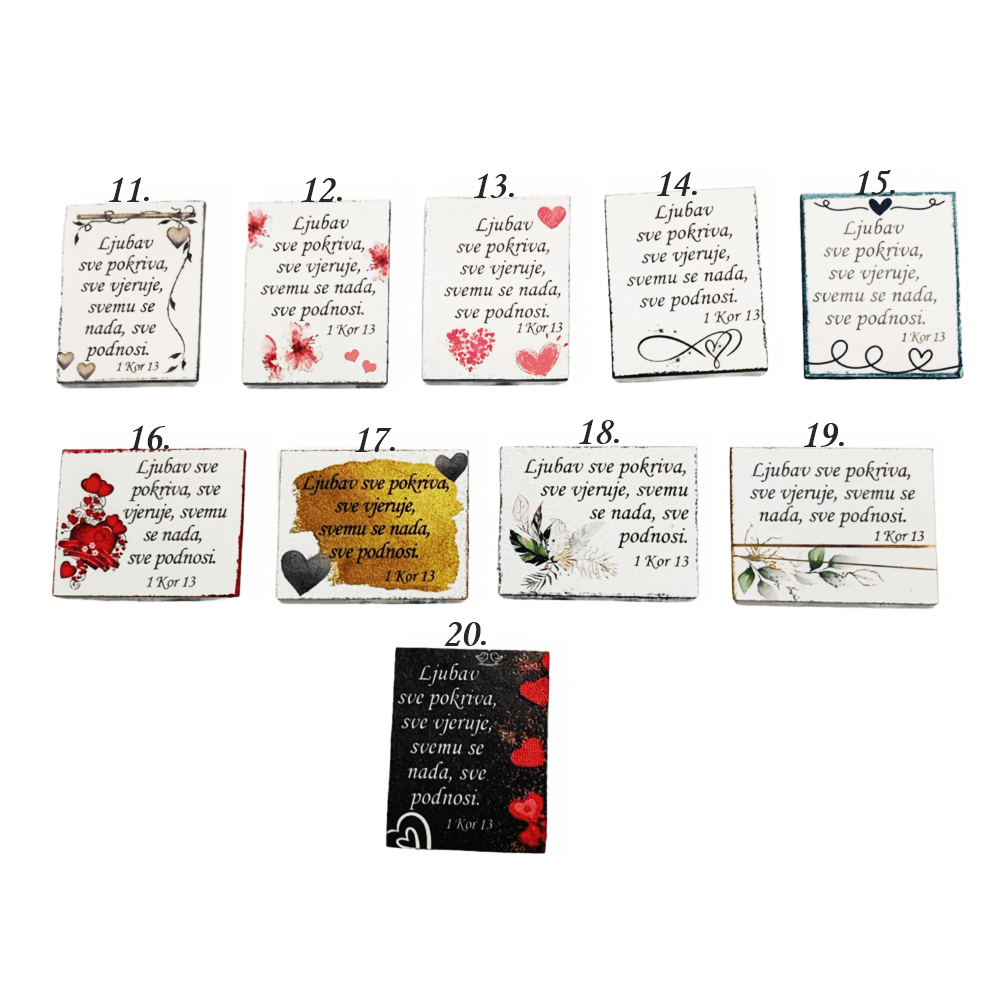 Ljubav sve pokriva, ljubav sve vjeruje...  Š12461 Magnet