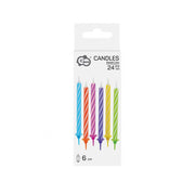 Rođendanske svjećice Color 24 kom – svjećice za tortu ✨