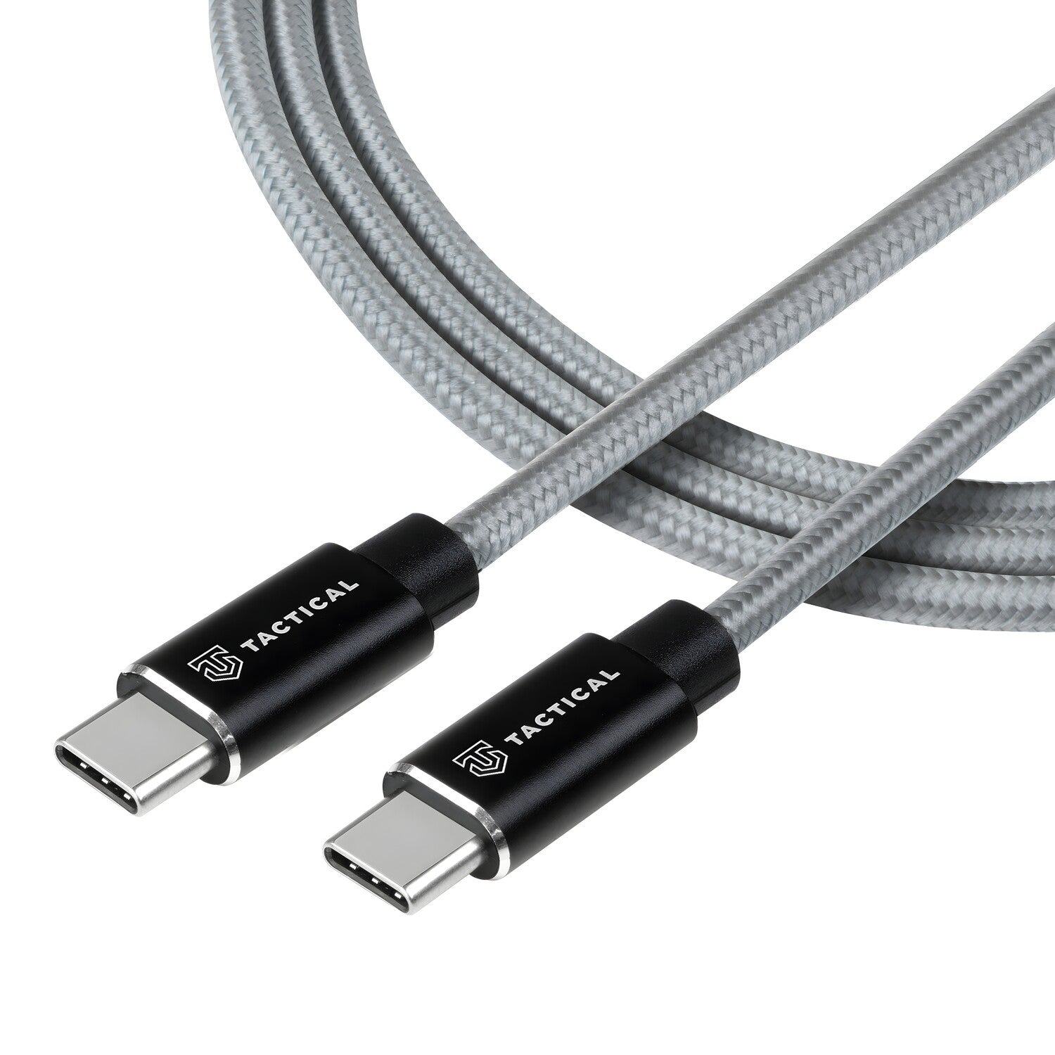 Tactical Aramid ekstra čvrst kabel USB-C/USB-C 100W 20V/5A - 1m - Siva KP31193