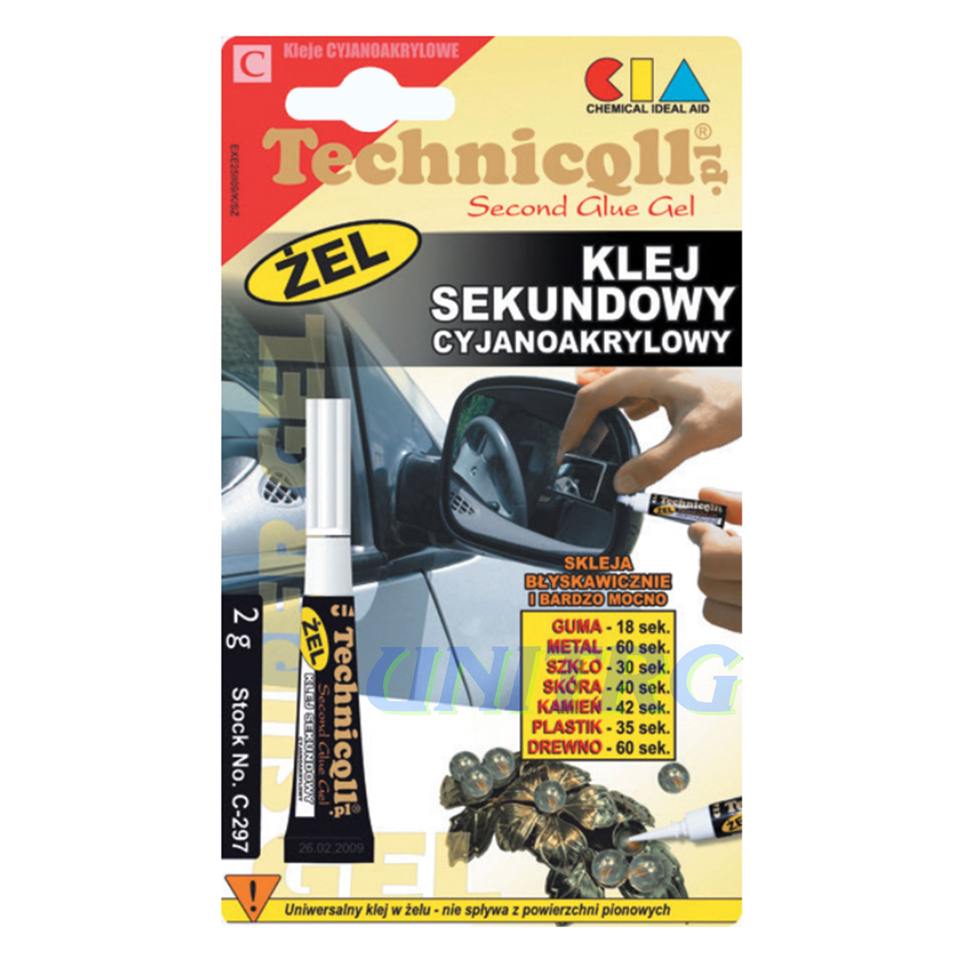Technicqll C-297 Ljepilo Cijanoakrilatno SEKUND Gel  2g