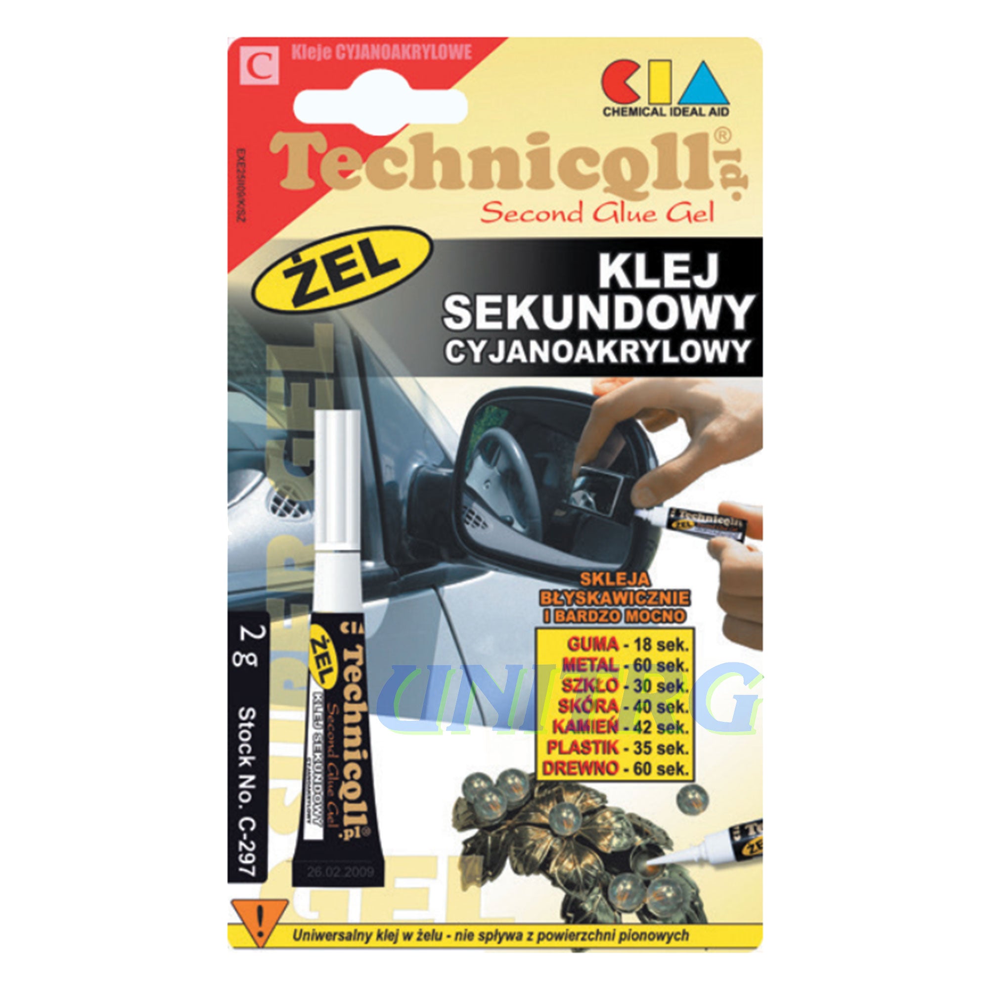 Technicqll C-297 Ljepilo Cijanoakrilatno SEKUND Gel  2g