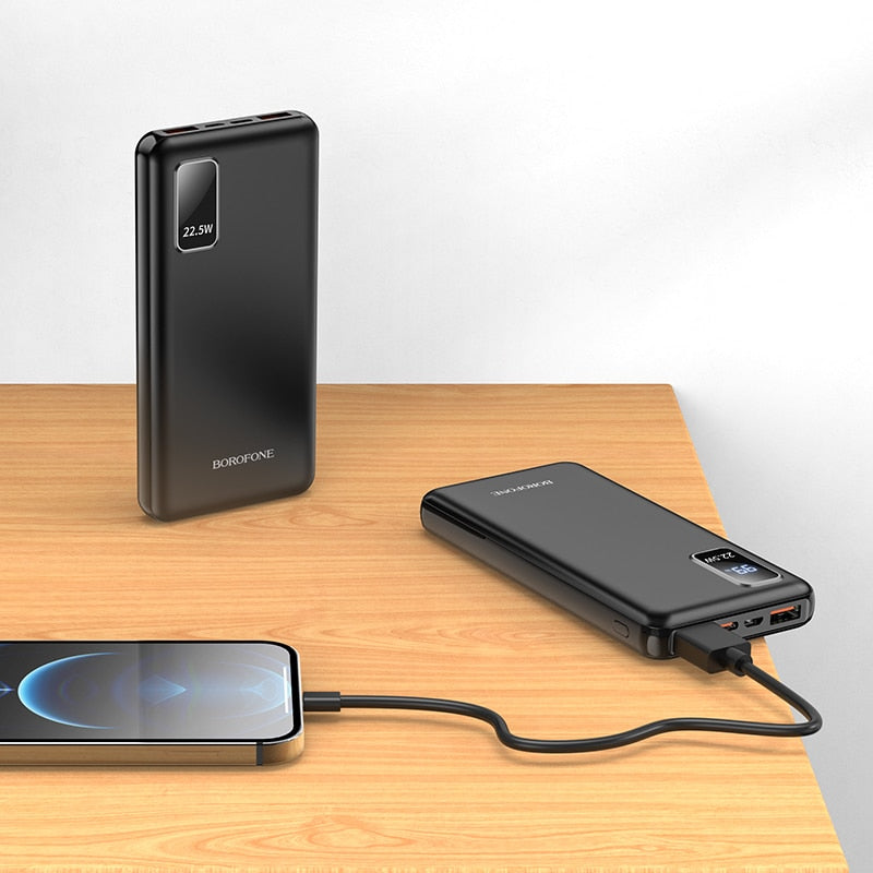 BOROFONE POWER BANK 10000MAH BJ15 WISEACRE - 2XUSB + TYPE C - PD QC 3.0