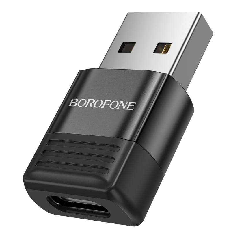 BOROFONE ADAPTER BV18 - USB NA TIP C - CRNI
