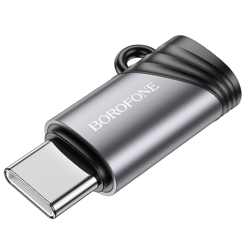 BOROFONE ADAPTER BV20 - LIGHTNING ŽENSKI NA TIP C MUŠKI - CRNI