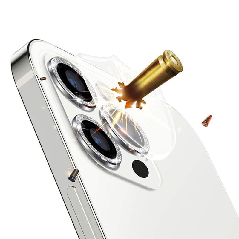 KALJENO STAKLO HARD DIAMOND ZA KAMERU (LEĆA) ZA IPHONE 15 PRO/15 PRO MAX SILVER (LEĆA 3KOM)