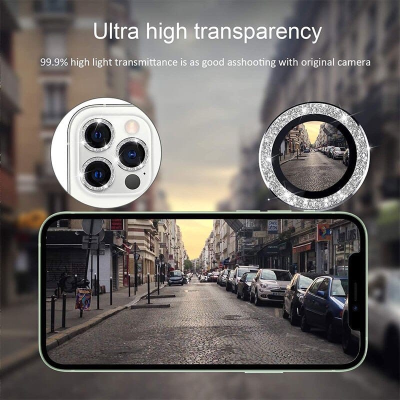 KALJENO STAKLO HARD DIAMOND ZA KAMERU (LEĆA) ZA IPHONE 15 PRO/15 PRO MAX BLACK (LEĆA 3KOM)