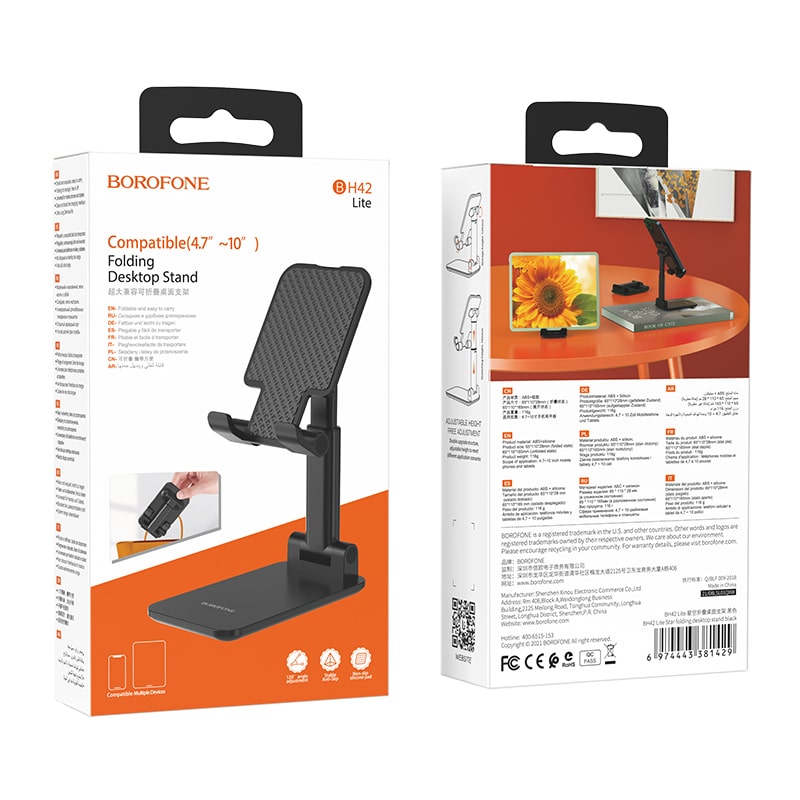 BOROFONE DESKTOP DRŽAČ- STALAK BH42 LITE STAR - crni