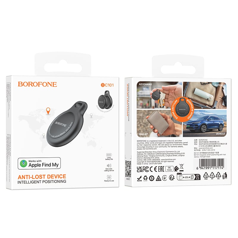 Borofone BC101 Exquisite lokator za praćenje - crni