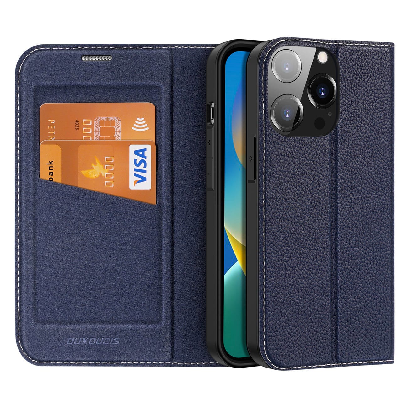 DUX DUCIS Skin X2 – preklopna torbica za iPhone 14 Plus - plava