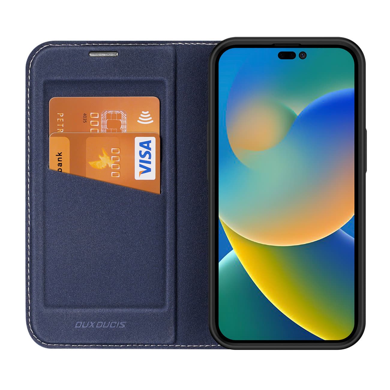DUX DUCIS Skin X2 – preklopna torbica za iPhone 14 Plus - plava
