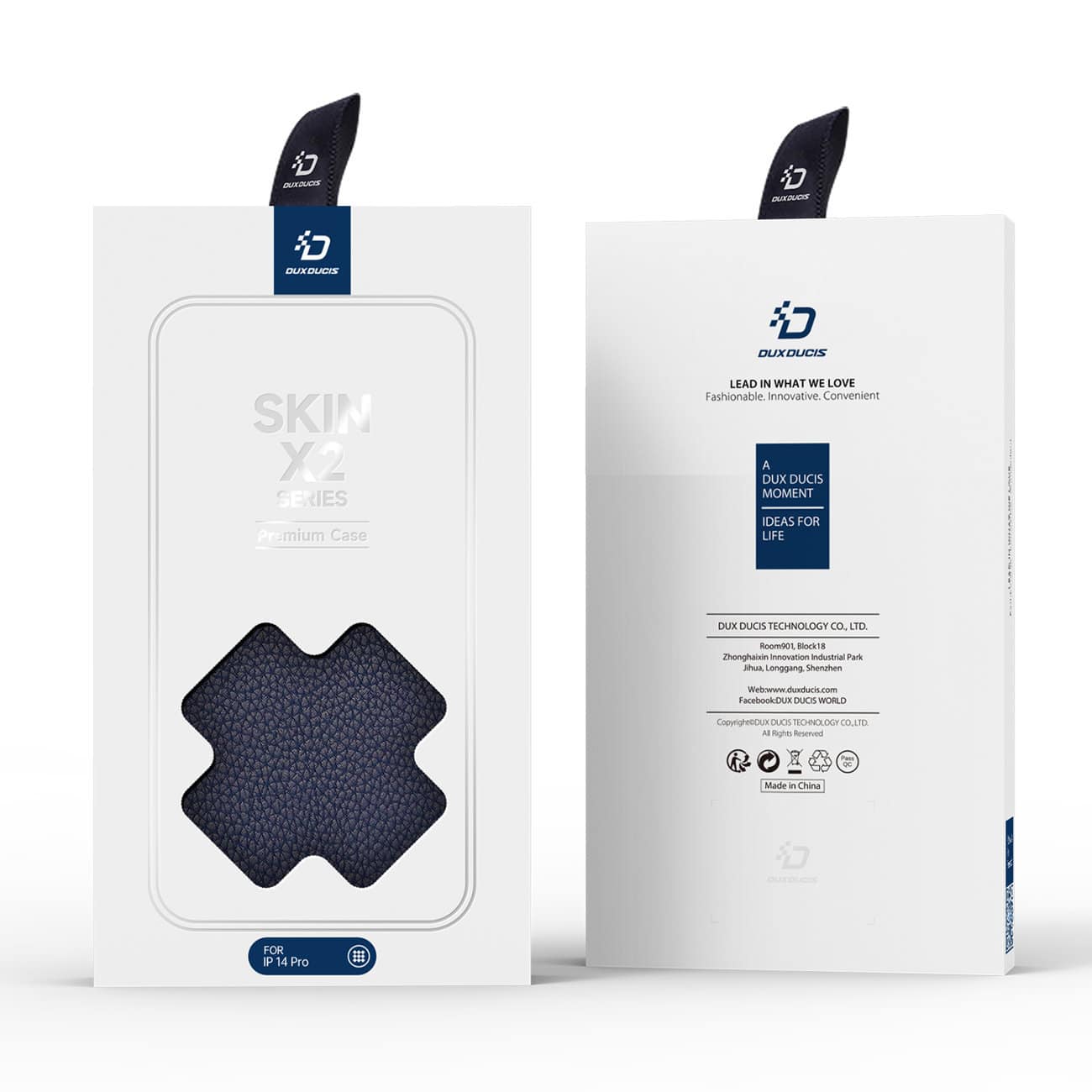 DUX DUCIS Skin X2 – preklopna torbica za iPhone 14 Pro - plava