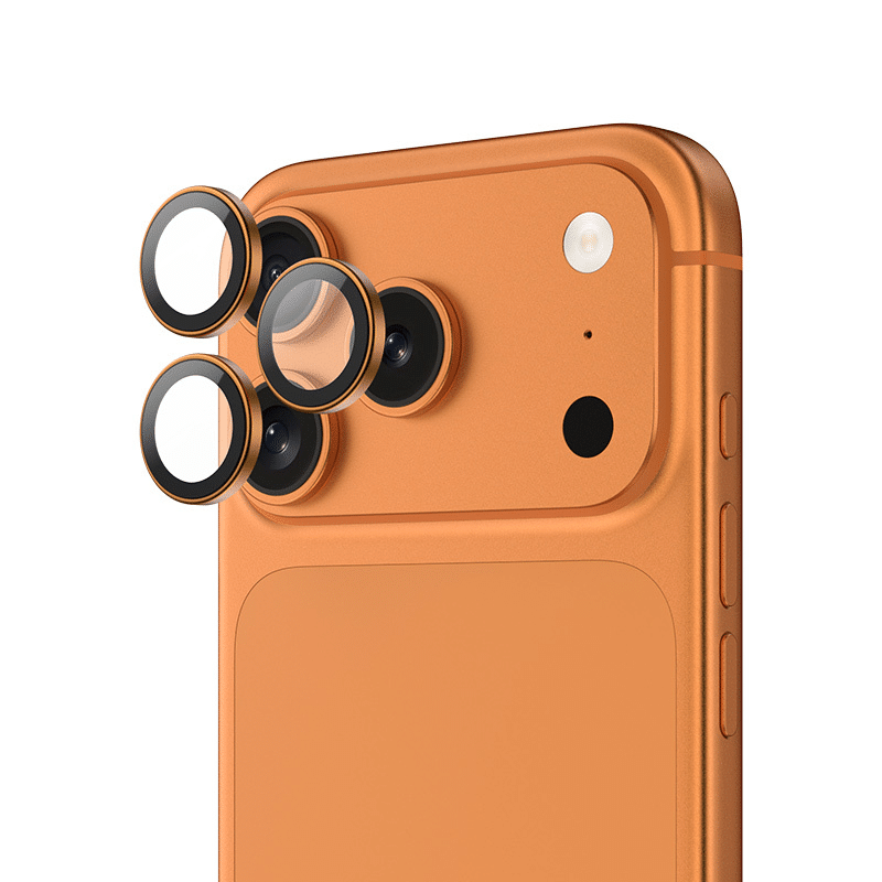 Benks kaljeno staklo DR Sapphire zaštita za kameru za iPhone 17 Pro/17 Pro Max (3 komada leća) narančasta