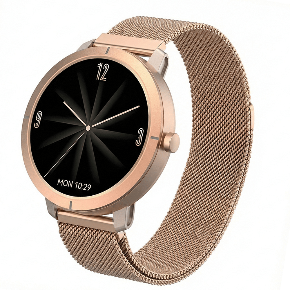Blavec pametni sat W-20 Solea HD AMOLED GPS glasovni poziv - ružičasto zlato + 2 remena