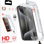 Tel Protect Dust-Free Easy Fit Full Glue 6D kaljeno staklo za iPhone 17 Pro crno - 2 komada