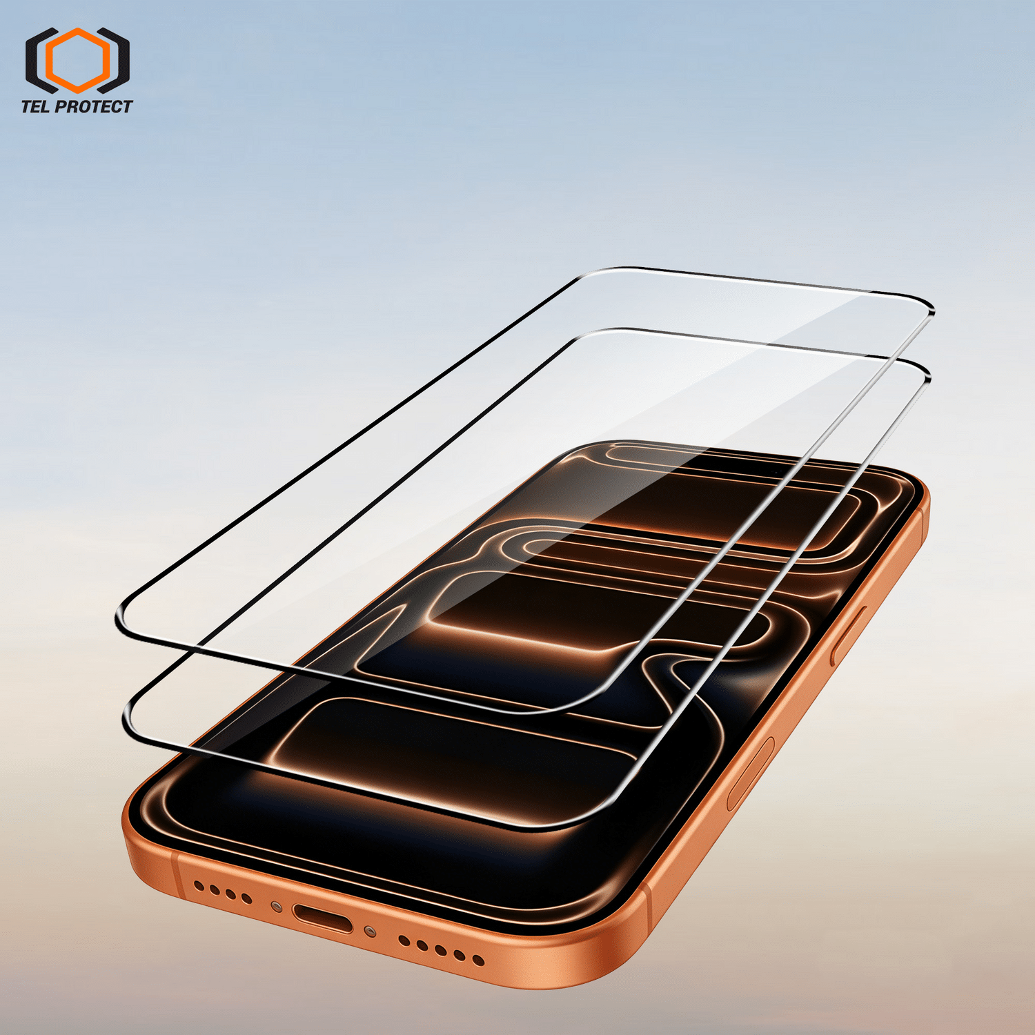 Tel Protect Dust-Free Easy Fit Full Glue 6D kaljeno staklo za iPhone 16 crno – 2 komada