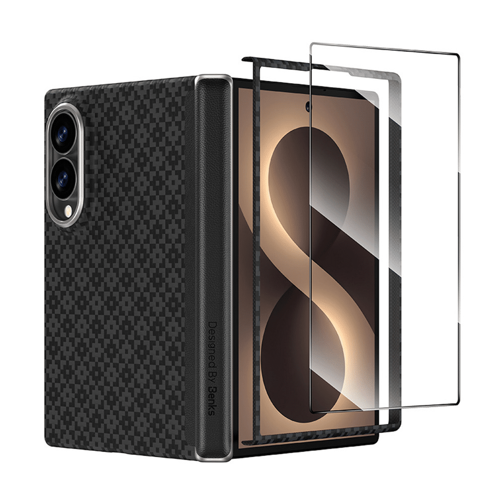Benks Magnetic Armor Grid Air Grand Combo maska + GlassWarrior zaštitno staklo za Samsung Galaxy Z Fold 8 crna