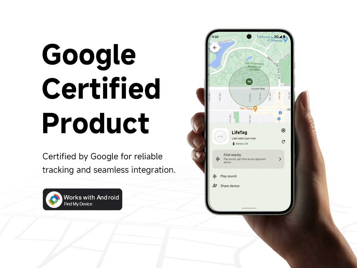 Bluetooth GPS lokator LifeTag Tracker Android + futrola s privjeskom za ključeve bijela