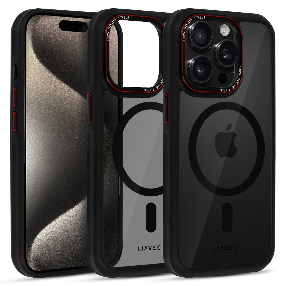 Liavec Hybrid Smoke Magsafe maska za iPhone 15 Pro Max