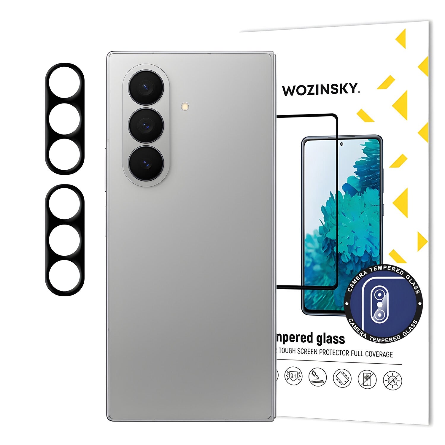 Wozinsky kaljeno staklo za kameru 9H za Samsung Galaxy Z Fold 7 - Crna KP39663