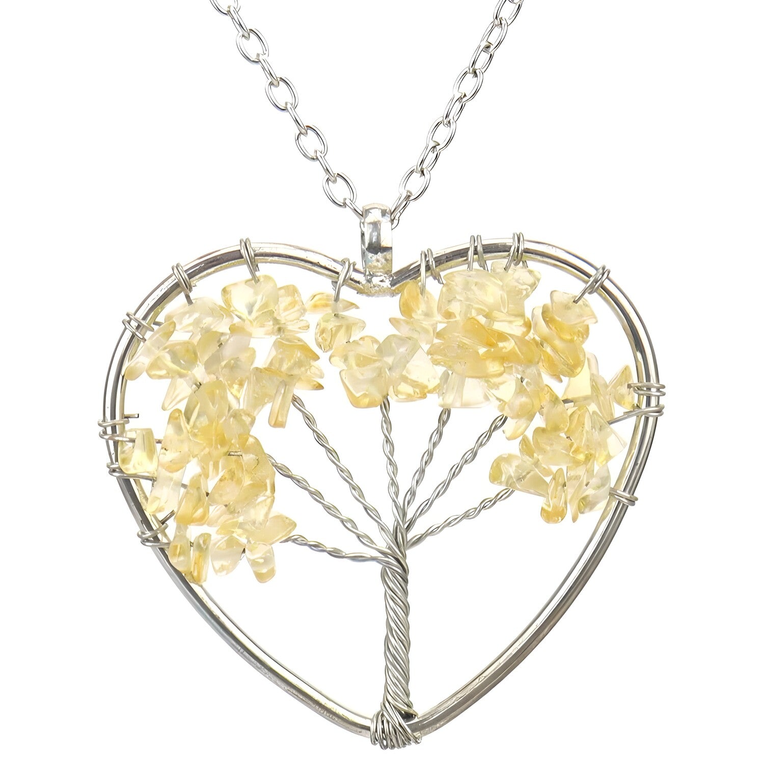Ogrlica Tree Heart - Žuta KP28417