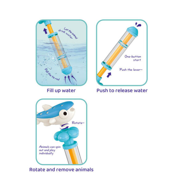Tuba za špricanje vode Sea Animal Roza