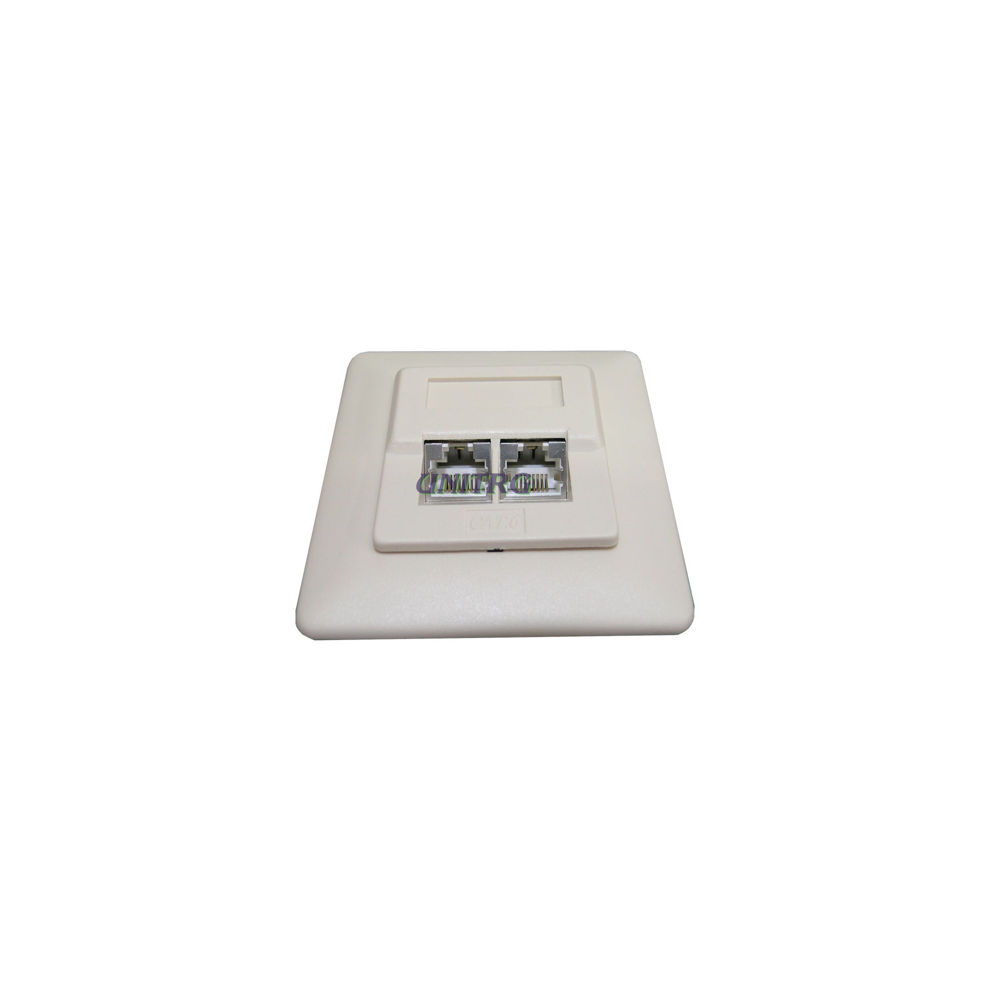 Utičnica Cat6 2xRJ45 STP podžbukna krem