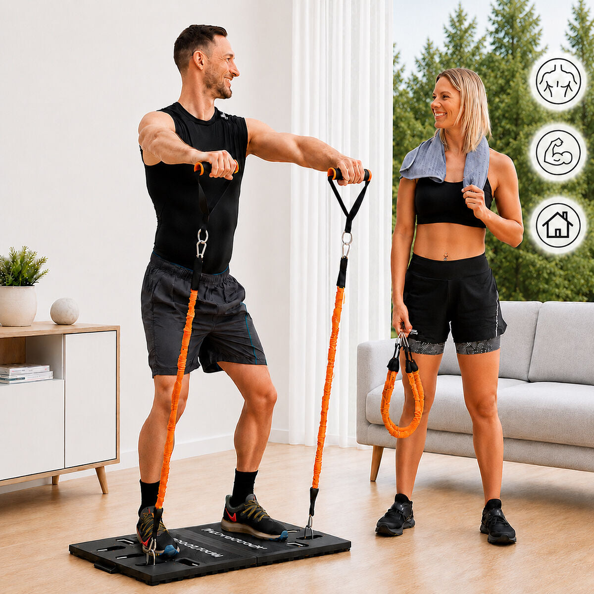 Integralni Prijenosni Sustav Treninga s Vodičem za Vježbanje Gympak Max InnovaGoods
