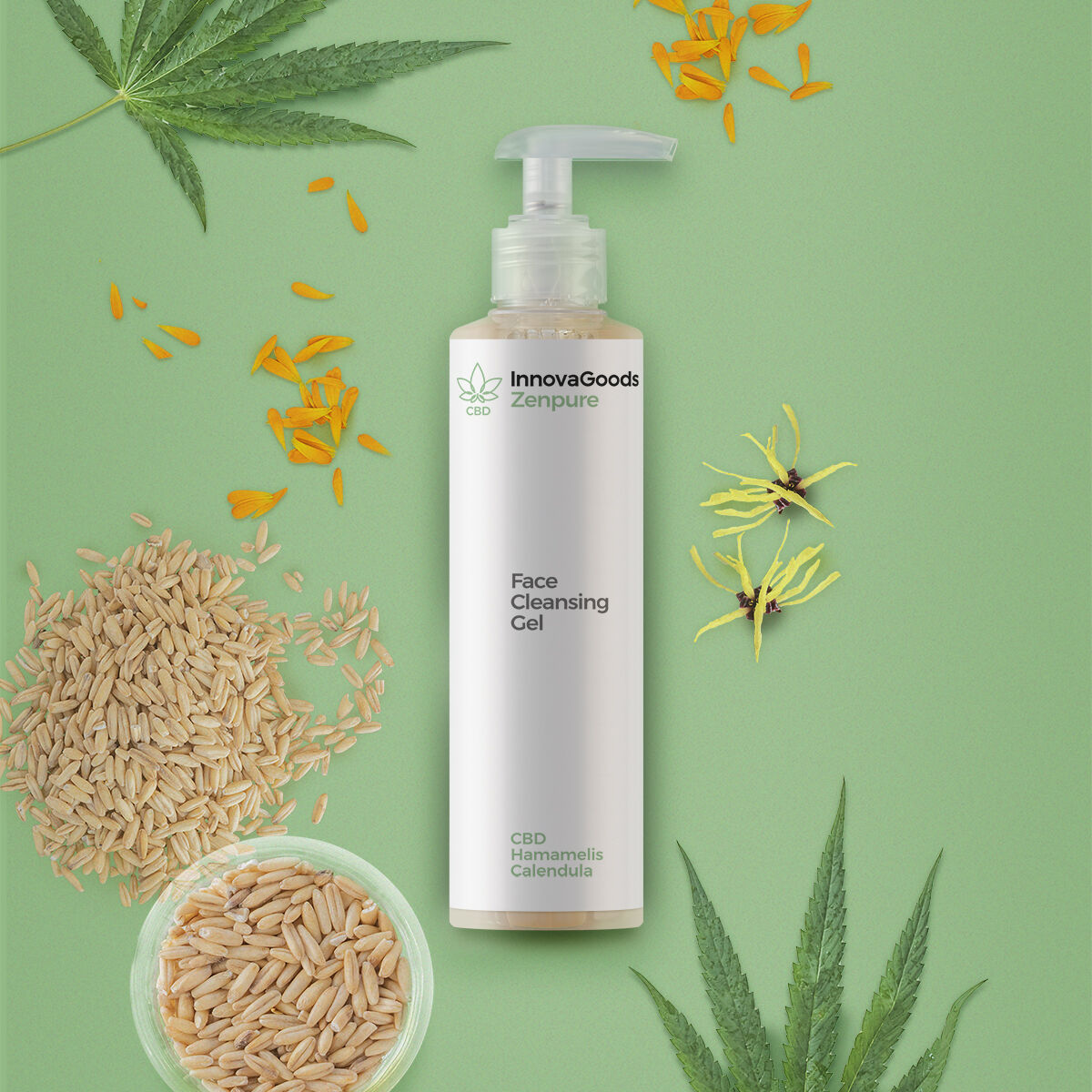 Gel za Čišćenje Lica CBD Zenpure InnovaGoods 200 ml
