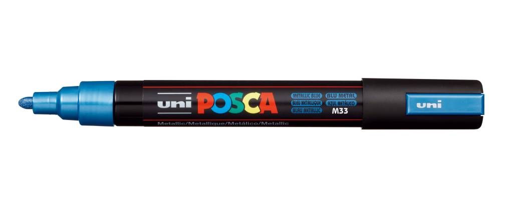 Marker Uni pc-5m Posca kovinsko modri