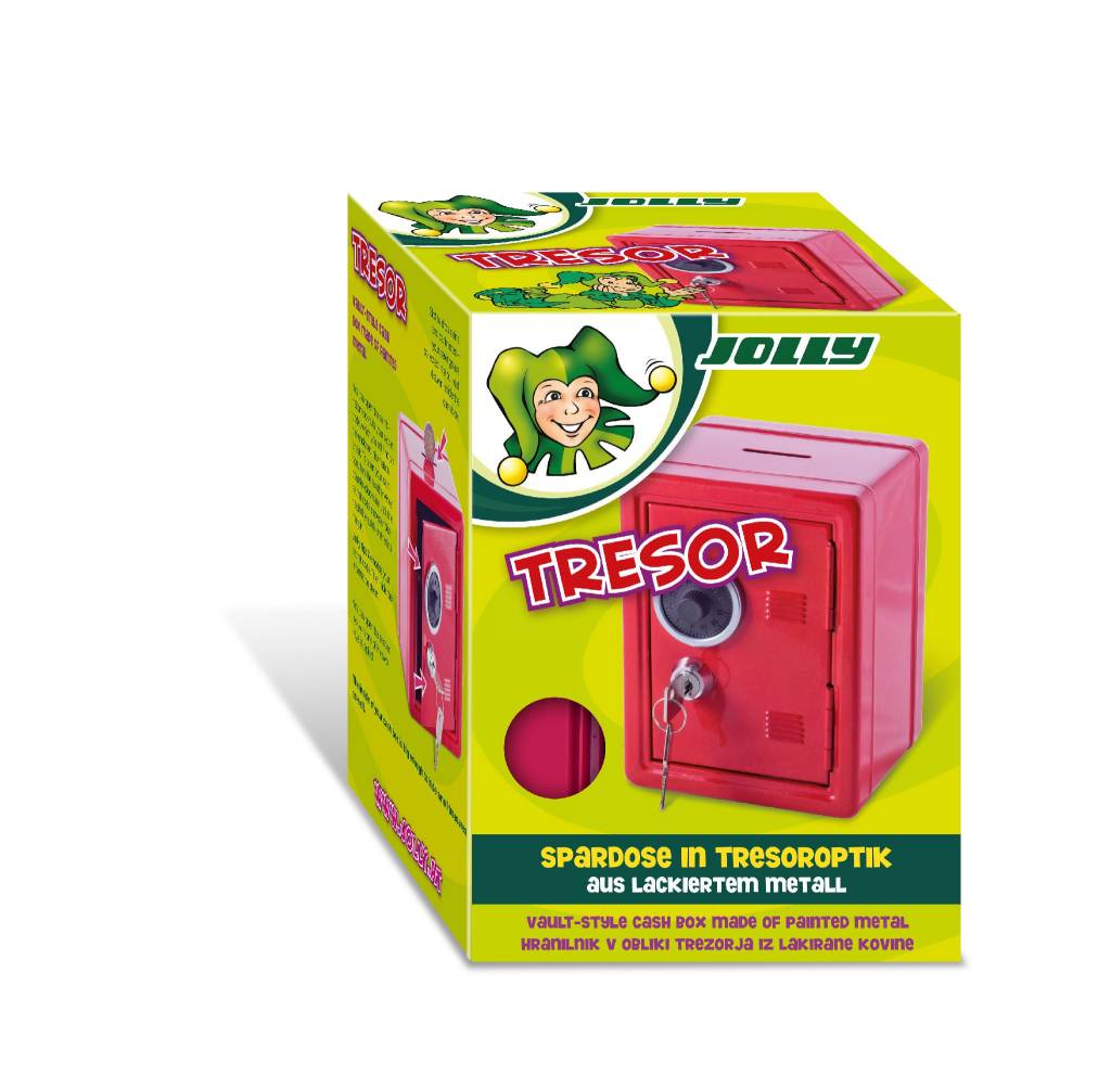 Kasica sef dječji Jolly s ključem crveni 9920-0001