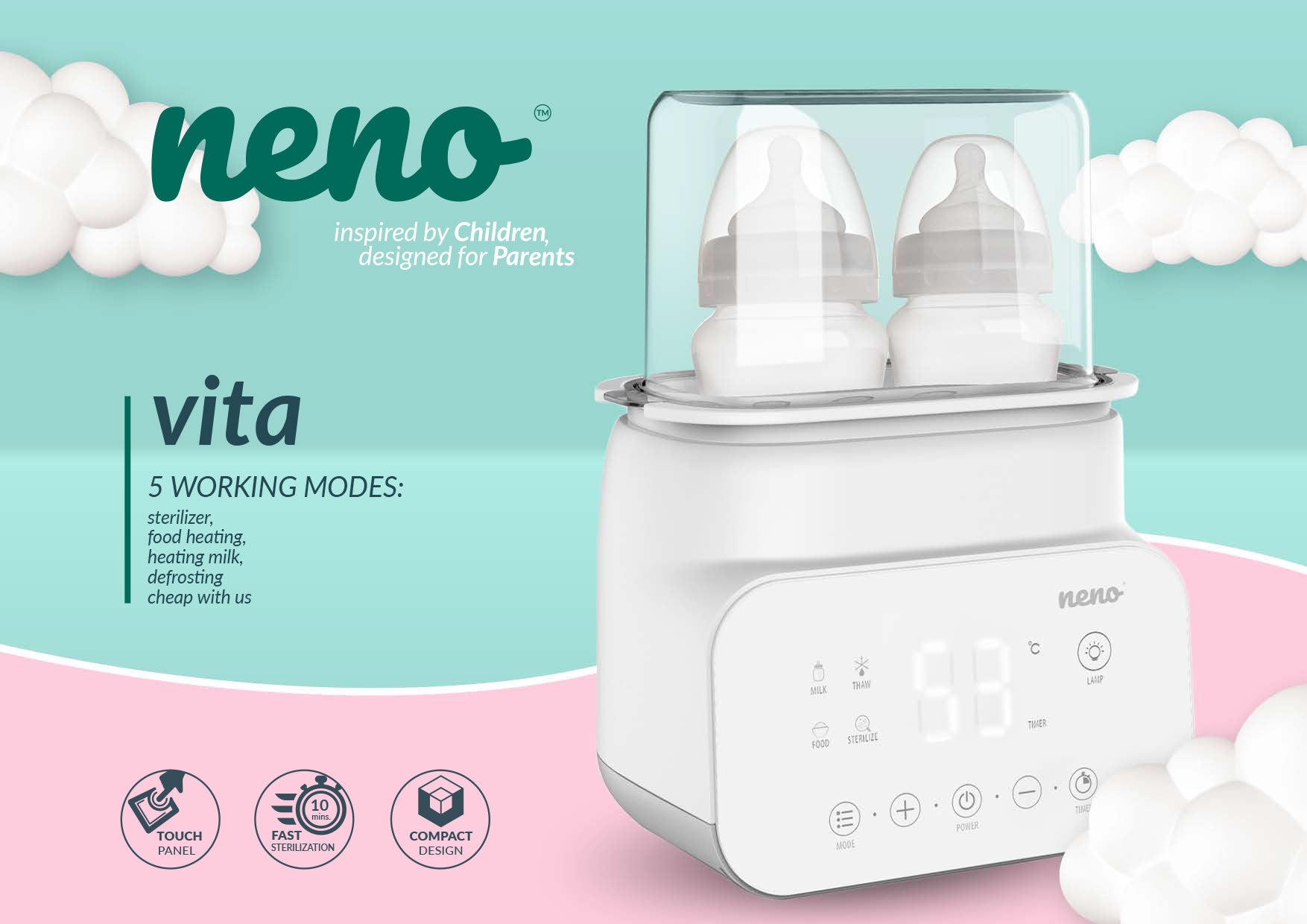 NENO VITA Električni sterilizator i grijač bočica