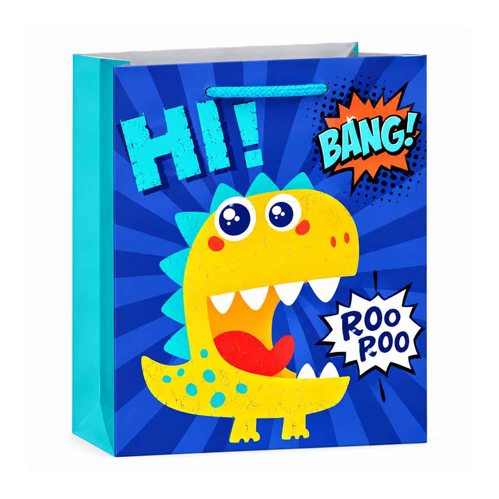 Vrećica Dino Cartoon 30 × 42 cm – 4 modela Plava