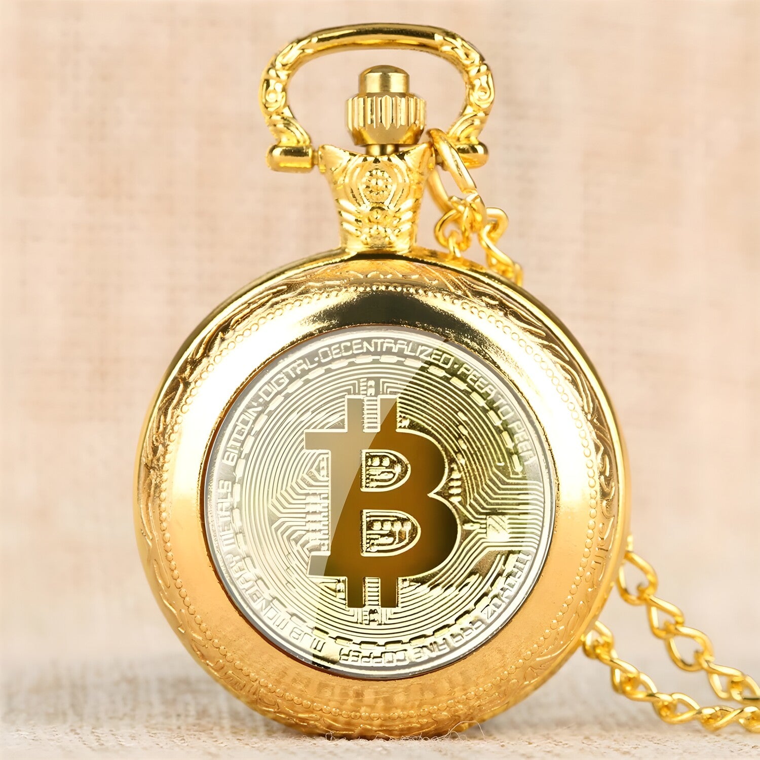 Džepni Sat Bitcoin - Zlatni KP5815