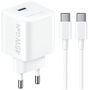 Honor originalni zidni punjač 45 W 3 A 1 x USB-C s USB-C kabelom bijeli