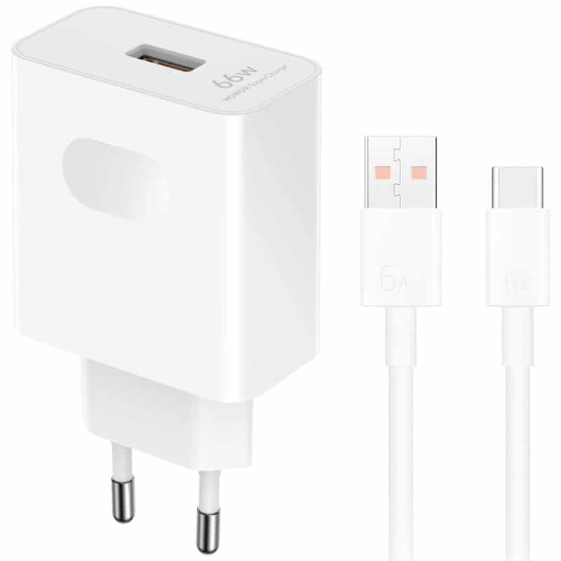 Honor originalni punjač SuperCharge Adapter 2 66W 6A 1 x USB-A s USB-C kabelom bijeli 5503ABQX