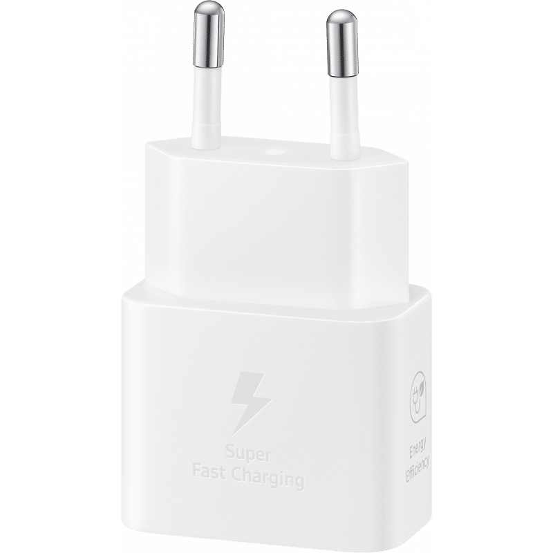 Zidni punjač Samsung 25 W 3 A 1 x USB-C s USB-C kabelom bijeli EP-T2510XWEGEU