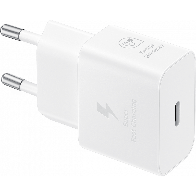Zidni punjač Samsung 25 W 3 A 1 x USB-C s USB-C kabelom bijeli EP-T2510XWEGEU