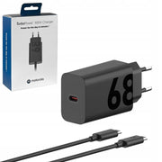 Zidni punjač Motorola 68W 6.2A 1 x USB-C s USB-C kabelom crni PG38C06281
