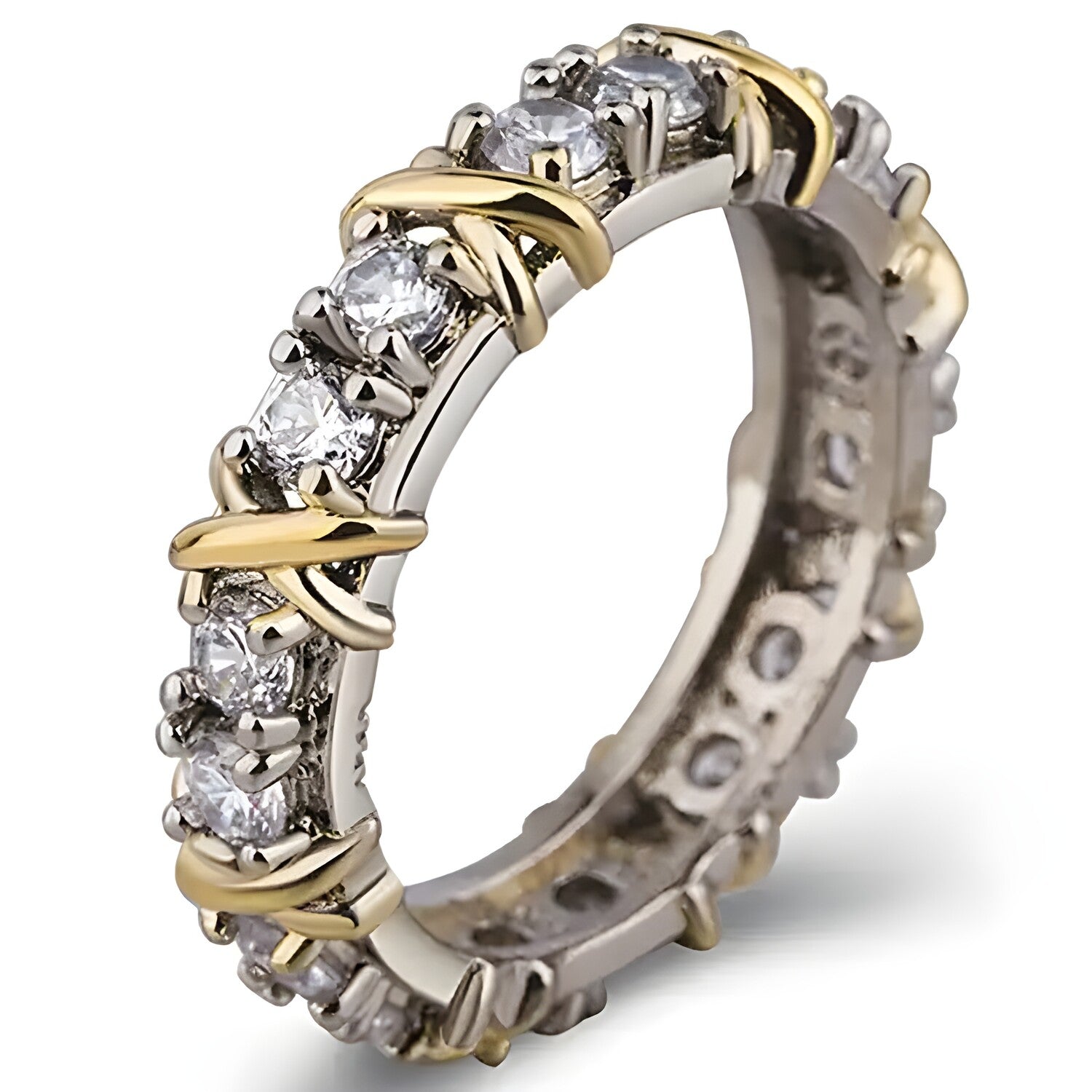 Prsten WH-29056 - Srebrna / Zlatna / 59mm KP29056