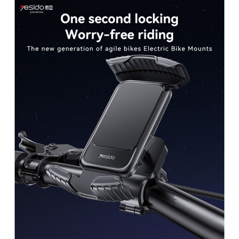 Držač za motocikl Yesido C249 za mobitele od 4.8"- 6.8" inča crni