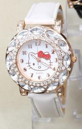 Hello Kitty dječji sat sa cirkonima u bijeloj ili rozoj boji