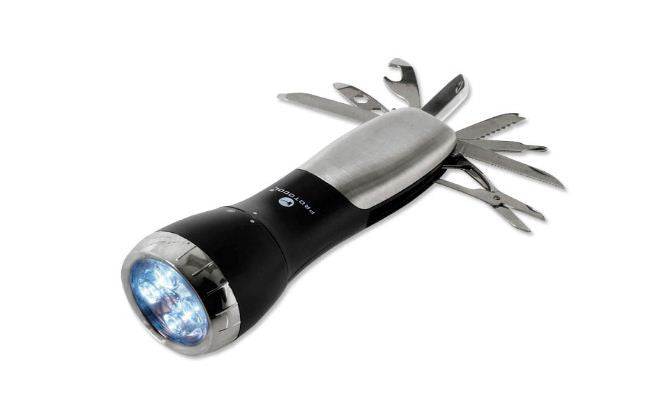 Džepna svjetiljka s višenamjenskim alatom (swiss style)